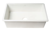 ALFI brand - White 30" x 18" Fireclay Undermount / Drop In Fireclay Kitchen Sink - ABF3018UD-W