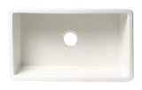 ALFI brand - White 30" x 18" Fireclay Undermount / Drop In Fireclay Kitchen Sink - ABF3018UD-W