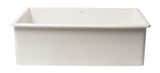 ALFI brand - White 32" x 19" Single Bowl Fireclay Undermount / Drop In Fireclay Kitchen Sink - ABF3219SUD-W