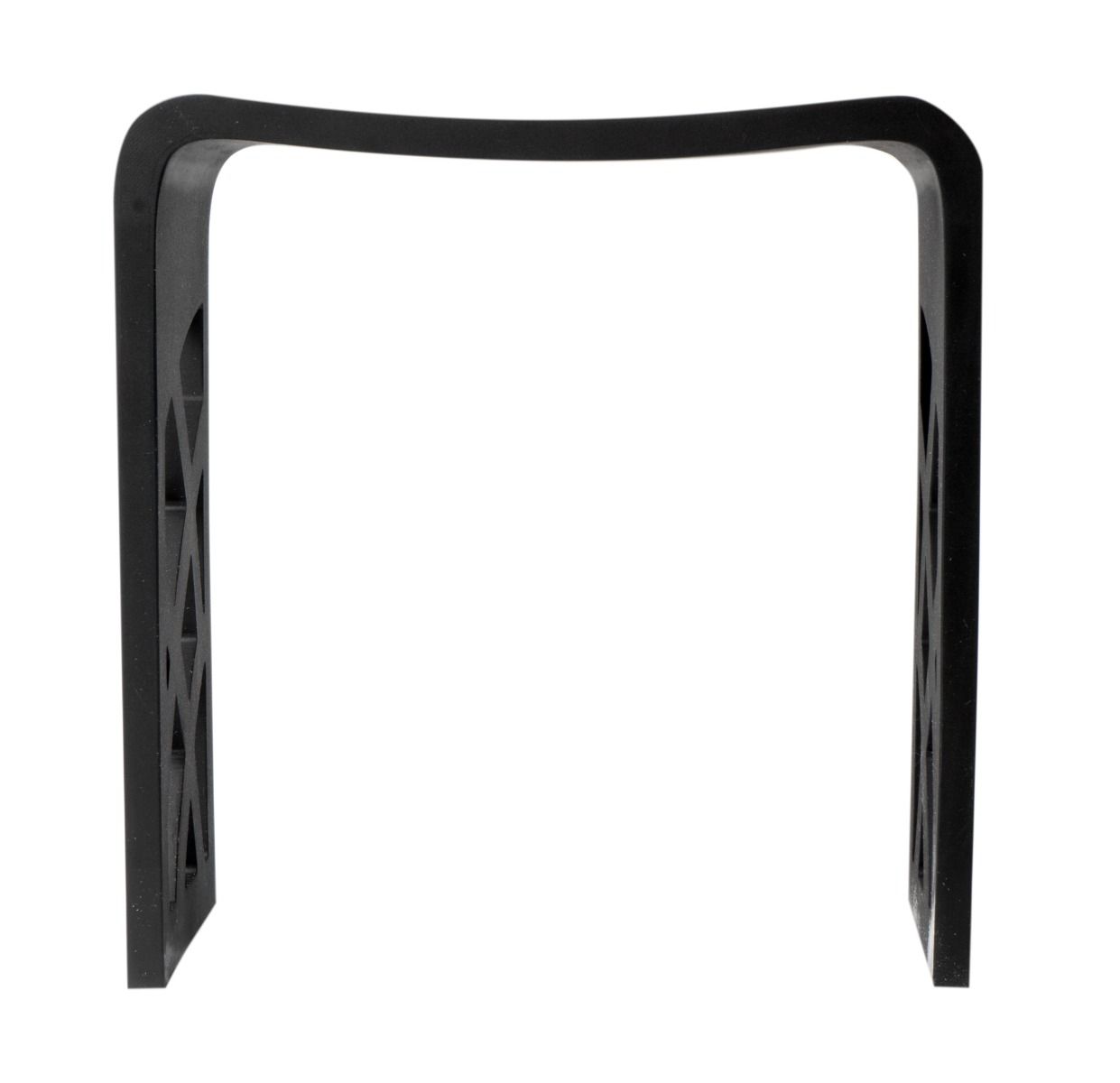 ALFI brand - Black Matte Solid Surface Resin Bathroom / Shower Stool - ABST88BM