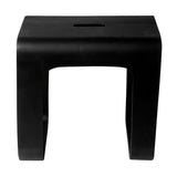 ALFI brand - Black Matte Solid Surface Resin Bathroom / Shower Stool - ABST99BM