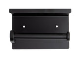 ALFI brand - Black Matte Stainless Steel Toilet Paper Holder with Shelf - ABTPC66-BLA