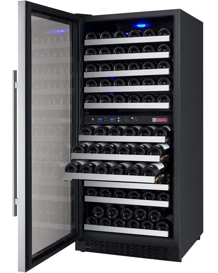 Allavino Wine & Beverage Centers FlexCount Series 121 Bottle Dual Zone Wine Refrigerator  VSWR121-2SL20