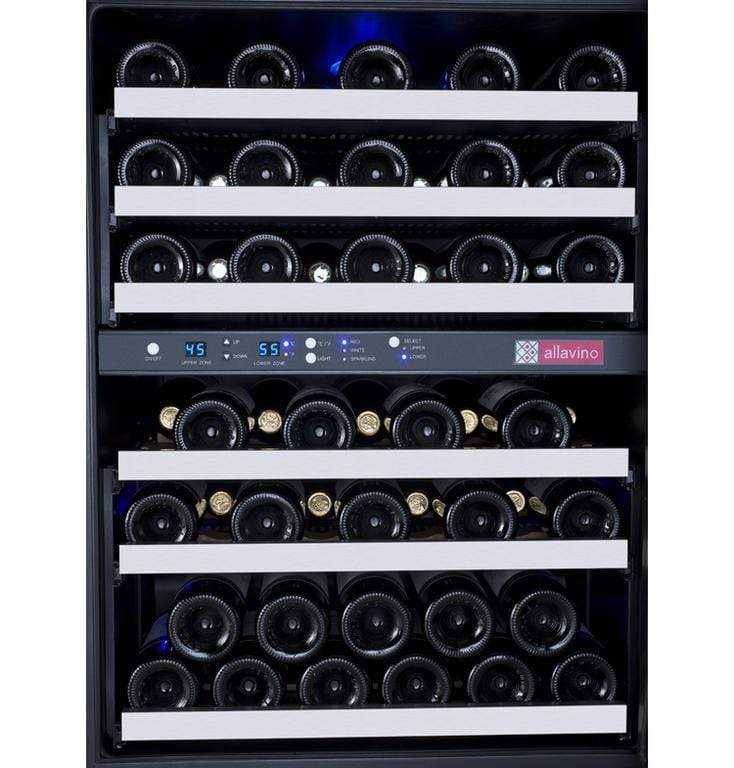 Allavino Wine & Beverage Centers FlexCount Series 56 Bottle Dual Zone Wine Refrigerator - VSWR56-2SR20