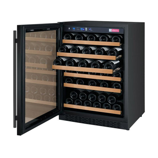 Allavino Wine & Beverage Centers Left Hiege FlexCount Series 56 Bottle Single Zone Wine Cellar with Black Doors - VSWR56-1BL20