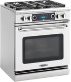 Capital Cooking - 30" Capital Connoisseurian Dual Fuel Range - Self Clean - 19K BTU - 4 Sealed Burners - CSB304