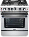 Capital Cooking - 36" Capital Precision Range - Self Clean - 19K BTU - 4 Sealed Burners w/ 12" BBQ - GSCR364B