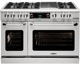 Capital Cooking - 48" Capital Connoisseurian Dual Fuel Range - Self Clean - 25K BTU - 4 Open Burners + 24" Griddle - COB484GG