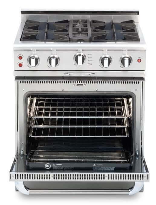 Capital Cooking - 30" Capital Culinarian Range - Self Clean - 25K BTU - 4 Open Burners, 1 8K BTU Small Pan Burner - CGSR304