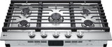 LG - 36" Gas Cooktop, 20K BTU, EsayClean Cooktop - Gas Cooktops - CBGJ3623S