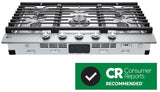 LG - 36" Gas Cooktop, 20K BTU, EsayClean Cooktop - Gas Cooktops - CBGJ3623S