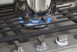 LG - 36" Smart Gas Cooktop 22K BTU, EasyClean Cooktop, Backlit Weighted Knobs - Gas Cooktops - CBGJ3627S