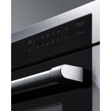 Summit - 24" wide 115v built-in speed oven with convection, microwave, and standard oven settings in a stainless steel and glass finish - CMV115
