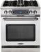 Capital Cooking - 30" Capital Connoisseurian Dual Fuel Range - Self Clean - 25K BTU - 4 Open Burners, 1 8K BTU Small Pan Burner - COB304