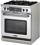 Capital Cooking - 30" Capital Connoisseurian Dual Fuel Range - Self Clean - 25K BTU - 4 Open Burners, 1 8K BTU Small Pan Burner - COB304