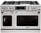 Capital Cooking - 48" Capital Connoisseurian Dual Fuel Range - Self Clean - 25K BTU - 6 Open Burners + 12" BBQ, 1 8K BTU Small Pan Burner - COB484B2