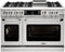 Capital Cooking - 48" Capital Connoisseurian Dual Fuel Range - Self Clean - 25K BTU - 6 Open Burners + 12" Griddle, 1 8K BTU Small Pan Burner - COB484G2