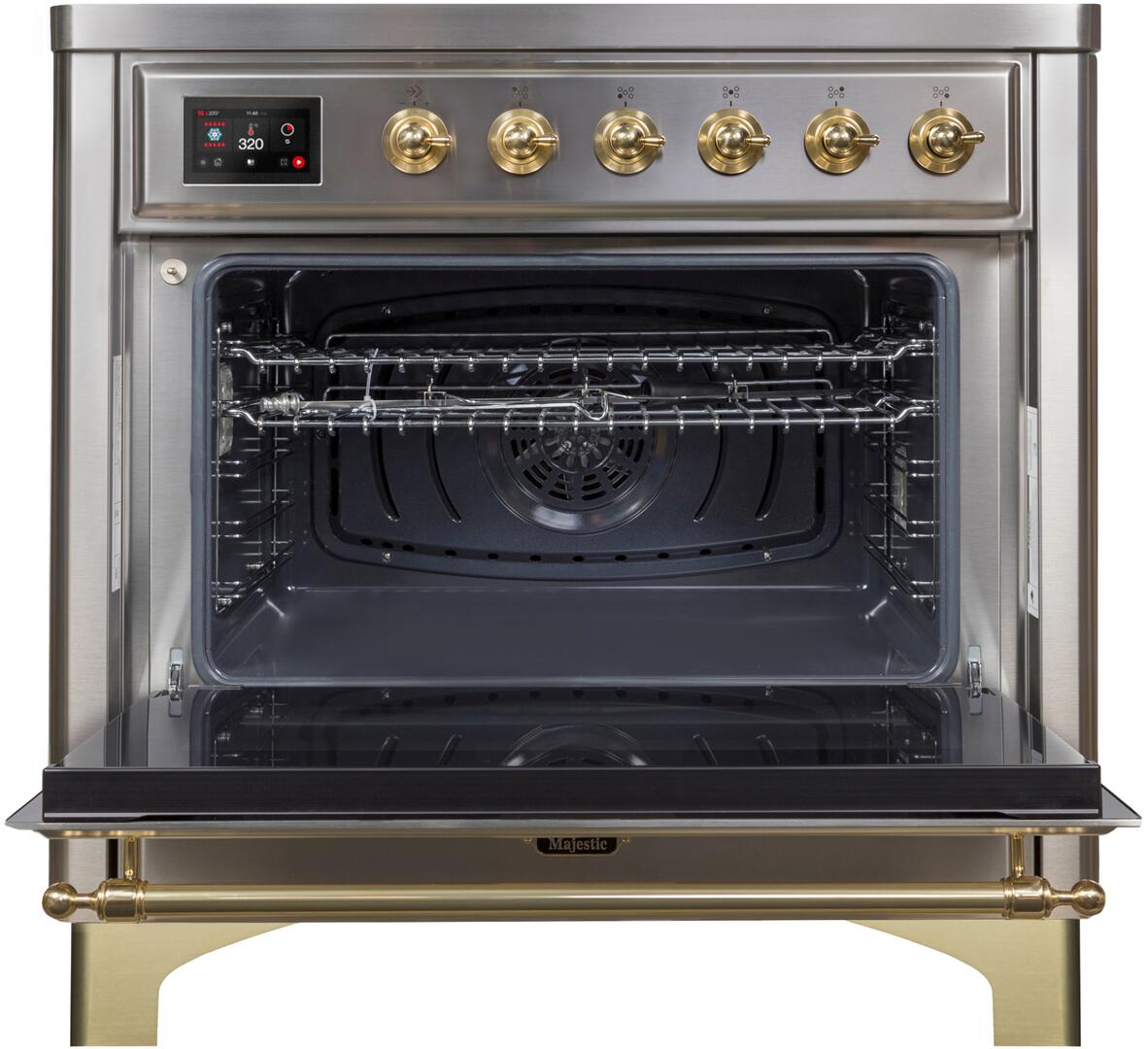 ILVE - 36" Magestic II Series Freestanding Electric Induction Range - Glass Door(s) - Warming Drawer