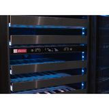 Allavino - Reserva Series 50 Bottle Dual Zone Undercounter Wine Cooler Refrigerator with Black Stainless Steel Door