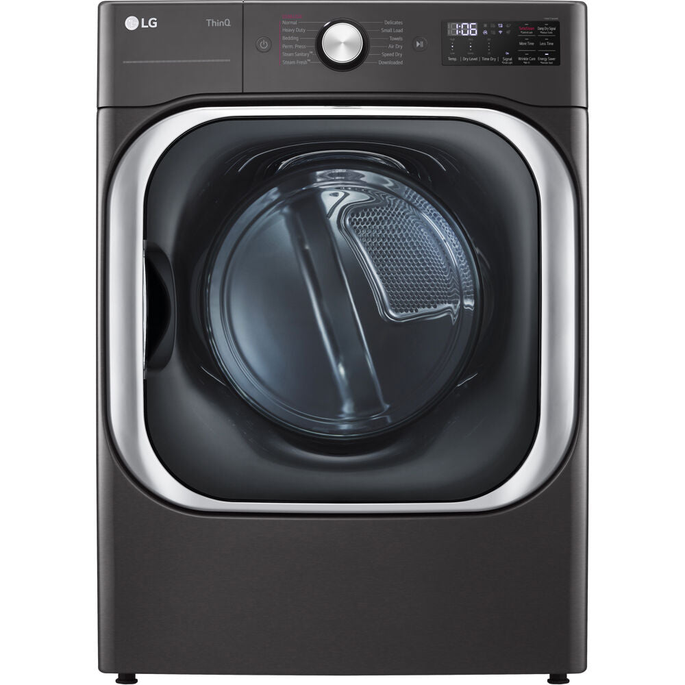 LG - 9.0 CF Mega Capacity Gas Dryer with Sensor Dry, Turbo Steam - DLGX8901B