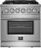Forno - 30-Inch Freestanding Gas Range: 5 Sealed Burners, 4.32 cu. ft. Oven, Convection, Illuminated Knobs