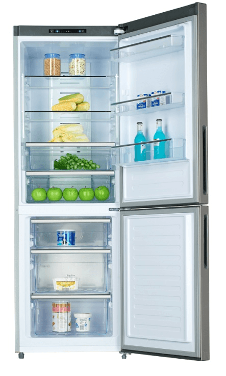 FORNO - 24-Inch Refrigerator 11.1 cu.ft Bottom Freezer in Stainless Steel with Side Grip Handle