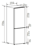 FORNO - 24-Inch Refrigerator 11.1 cu.ft Bottom Freezer in Stainless Steel with Side Grip Handle