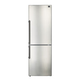 FORNO - 24-Inch Refrigerator 11.1 cu.ft Bottom Freezer in Stainless Steel with Side Grip Handle