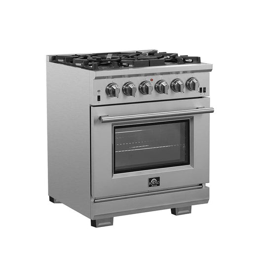 FORNO - 30-Inch Capriasca Gas Range with 5 Burners, Convection Oven and 100,000 BTUs