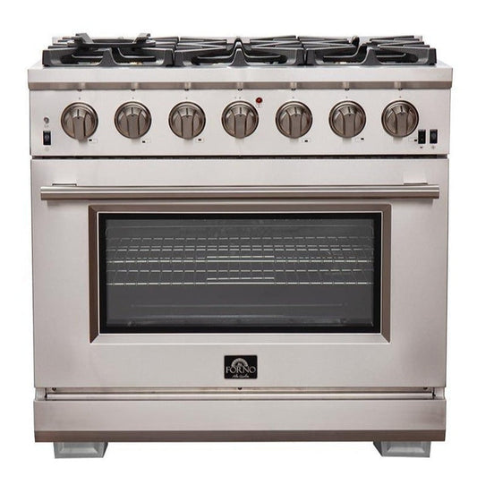 FORNO - 36-Inch Capriasca Gas Range with 6 Burners, Convection Oven and 120,000 BTUs