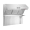 FORNO - 48-Inch Wall Mount Range Hood with Red Light Warmer, Shelf/Backsplash, and 1200 CFM Motor