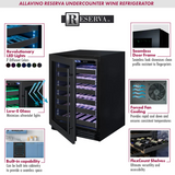 Allavino - Reserva Series 100 Bottle 34" Tall Dual Zone Black Stainless Steel Side-by-Side Wine Cooler Refrigerator