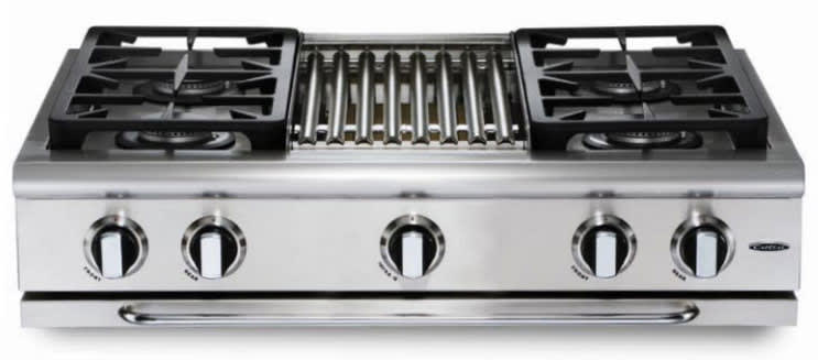 Capital Cooking - 36" Capital Precision Rangetop - 19K BTU - 4 Sealed Burners w/ 12" BBQ - GRT364B