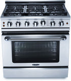 Capital Cooking - 36" Capital Precision Range - Self Clean - 19K BTU - 6 Sealed Burners - GSCR366