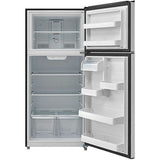 Midea - 18 CF Top Mount Refrigerator, Glass Shelves, Ice Maker Ready, ESTAR - MRT18S3ABB