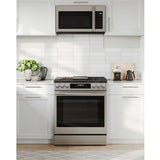 Midea - 6.1 CF / 30" Gas Range, Convection, Wi-Fi - Stainless - MGS30S4AST