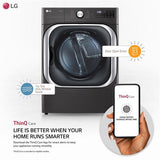 LG - 9.0 CF Mega Capacity Gas Dryer with Sensor Dry, Turbo Steam - DLGX8901B