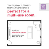 Frigidaire - 12,000 BTU Window A/C, Electronic, WifiWindow A/C - FHWW124WD1