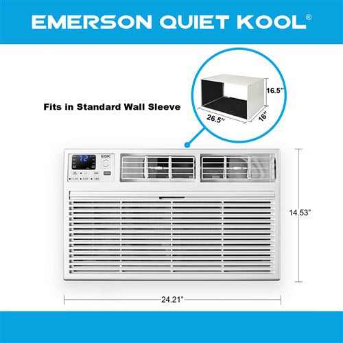 Emerson Quiet - 8,000 BTU Through-the-Wall Air Conditioner, 115V | EATC8RE1T