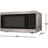 Sharp - 2.2 CF Countertop Microwave Oven, Inverter Technology - Stainless - SMC2266KS