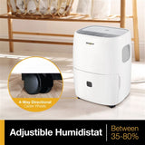 Whirlpool - 50 Pint Dehumidifier, White, E-Star, R32 - WHAD501DW