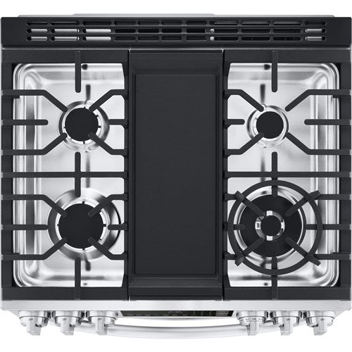 LG - 6.9 CF Smart Gas Double Slide-In, ProBake, Convection, InstaView,Air FryGas Slide-In - LTGL6937F