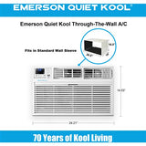 Emerson Quiet - 10000 BTU TTW Heat/Cool Air Conditioner with Wifi Controls, 230V | EATE10RSD2T