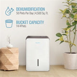 Keystone - 50 Pints Dehumidifier, 115V, R32 - KSTAD504F