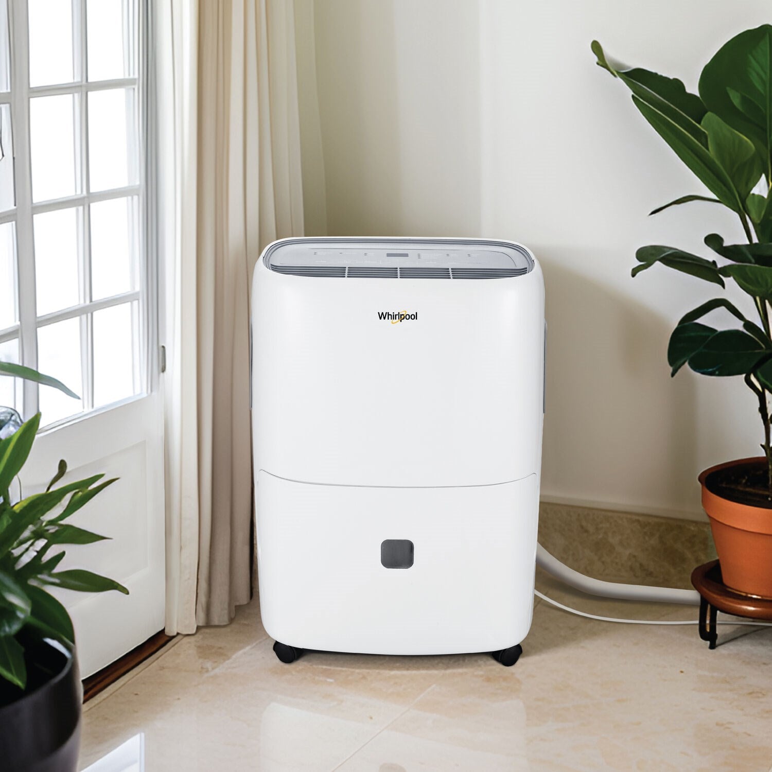 Whirlpool - 30 Pint Dehumidifier, White, E-Star, R32 - WHAD301DW