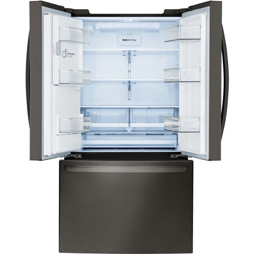 LG - 28 CF French Door, Ice and Water with Single Ice - LRFS28XBD