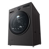 LG - 5.0 cu. ft. Ultra Large Capacity Front Load Washer with TurboWash360, ezDispense and Wi-Fi Connectivity, Black Steel - WM6700HBA