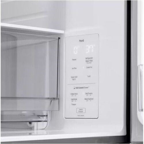 LG - 26 CF Counter Depth Max French Door with Internal Water, Pocket Handle - LF26C8210S