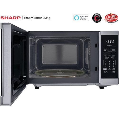 Sharp - 1.4 CF Smart Countertop Microwave Oven, Orville Redenbacher's CertifiedMicrowaves - SMC1469HS