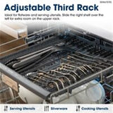 Sharp - 24" Top Ctrl Dishwasher, 45 dBA, 3rd Rack - SDW6757ES